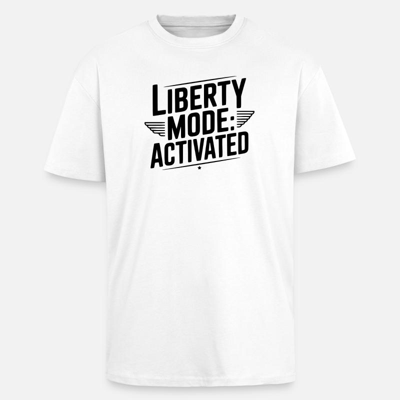 Mode Liberté : Activé - T-shirt unisexe oversize épais - blanc