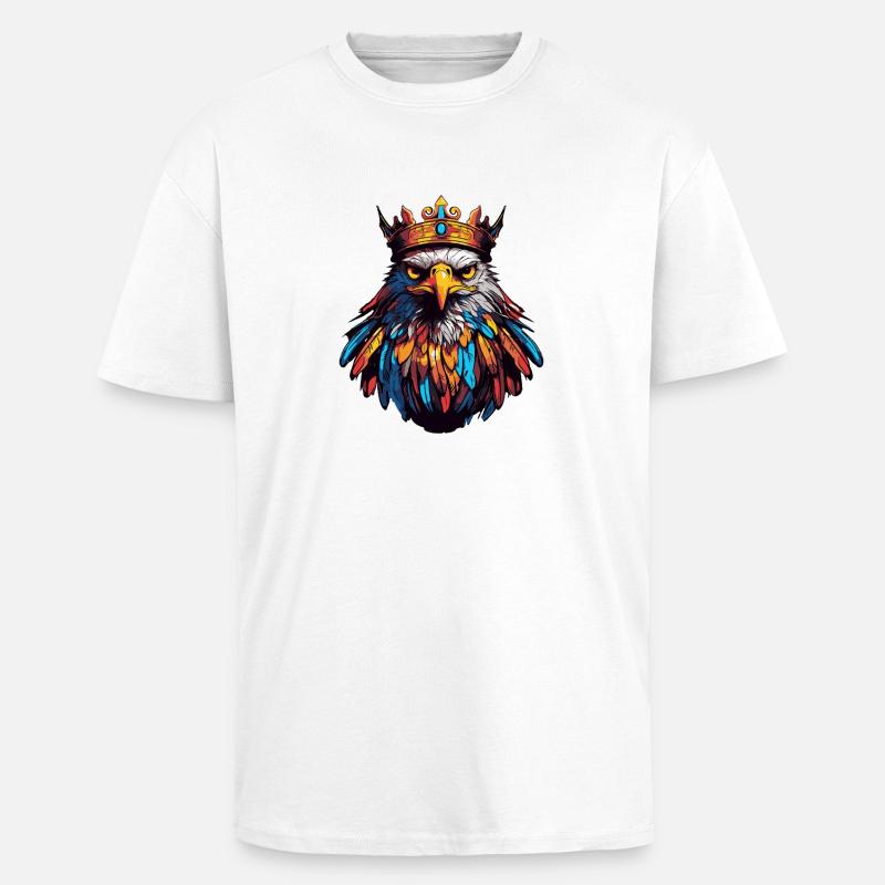 Couronne de bandes dessinées Eagle - T-shirt unisexe oversize épais - blanc
