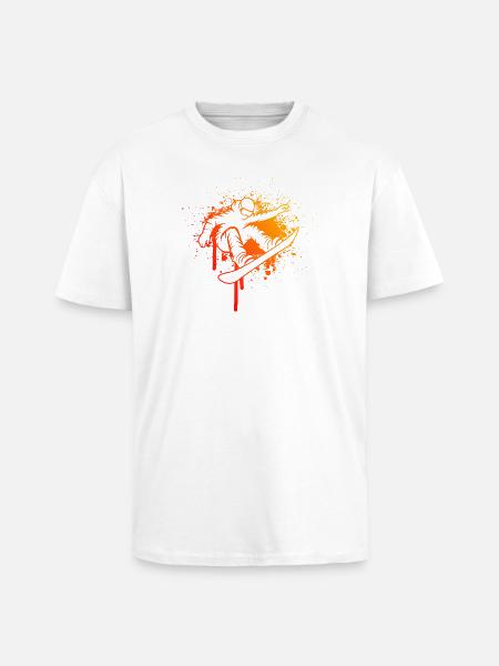 Clear snowboard message for women - Unisex Oversized Heavyweight T-shirt - white