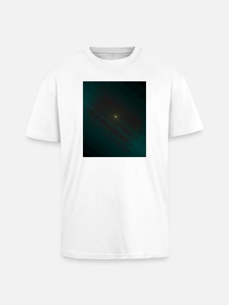 Teal Ringenspiral im Zentrum - Oversized Heavyweight Unisex T-Shirt - Weiß