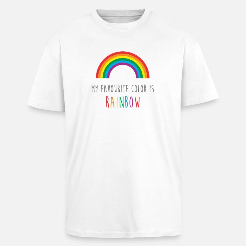 Mein Lieblingsregenbogen - Oversized Heavyweight Unisex T-Shirt - Weiß