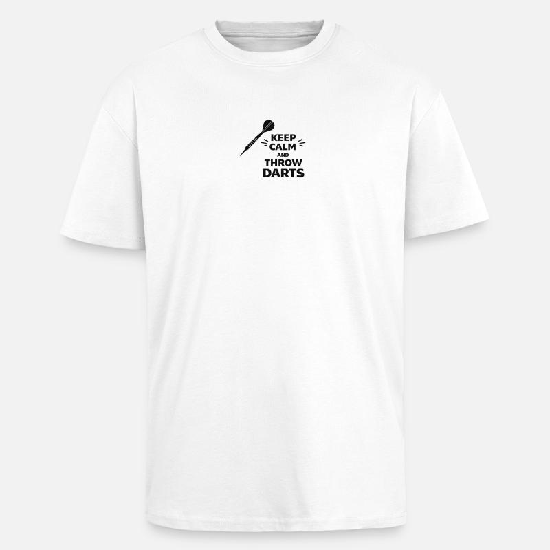 Typographie de Darts Rest - T-shirt unisexe oversize épais - blanc