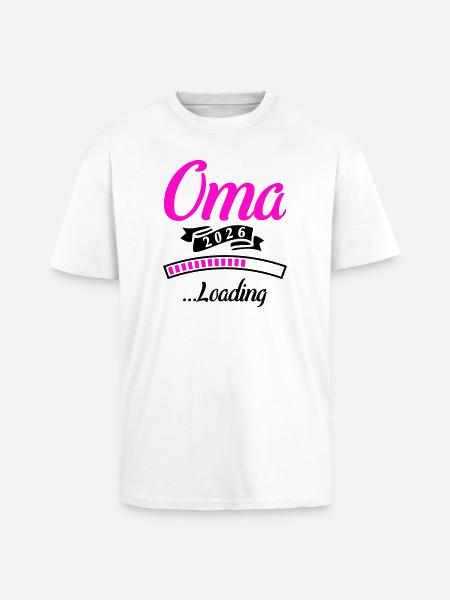 Oma 2026 Loading - Oversized Heavyweight Unisex T-Shirt - Weiß