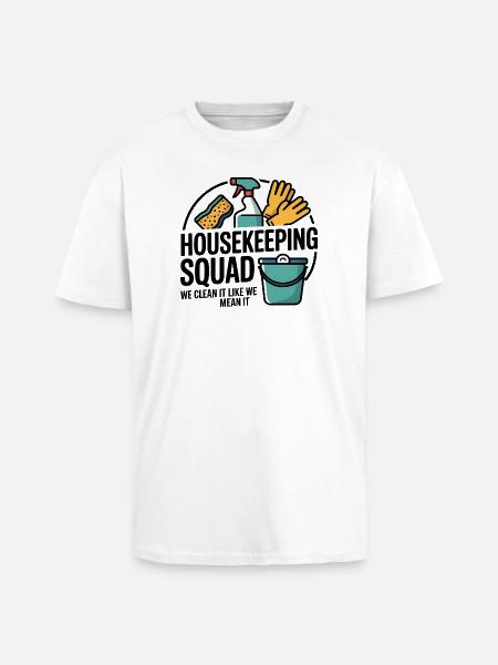 Funny Cleaning Design - Unisex Oversized Heavyweight T-shirt - white