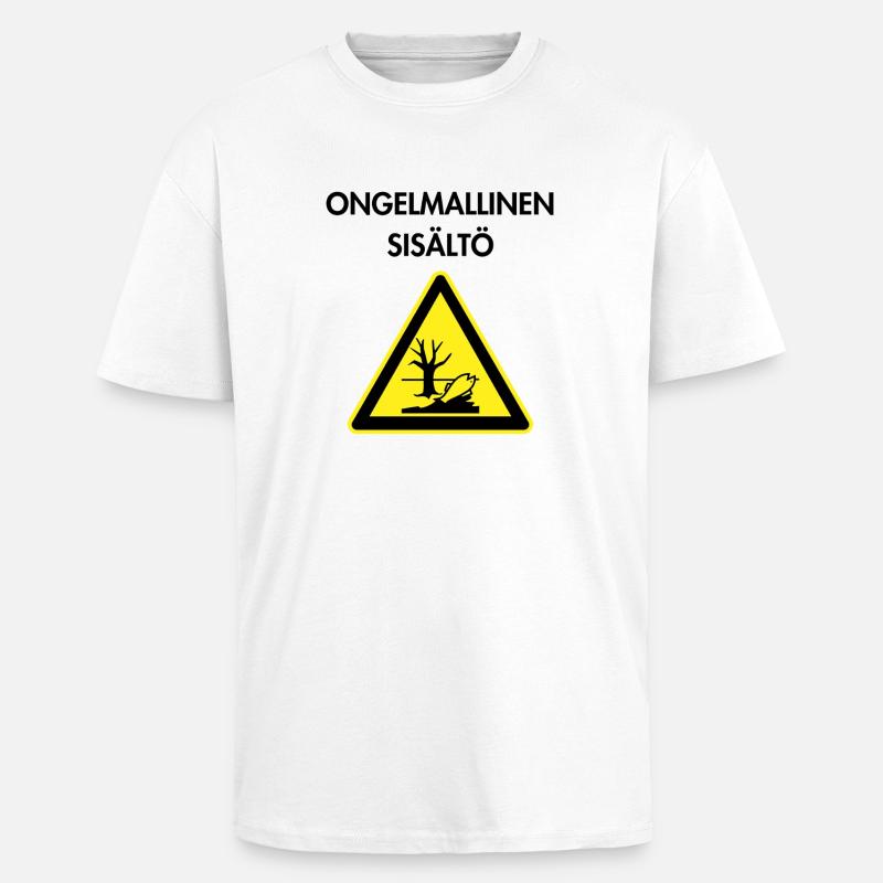 Problematic content - Unisex Oversized Heavyweight T-shirt - white