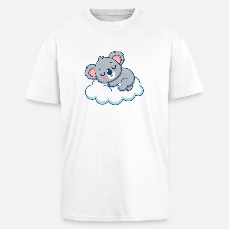 Traumhafter Koala auf der Wolke - Oversized Heavyweight Unisex T-Shirt - Weiß