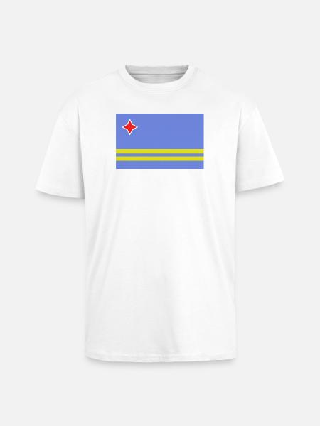 Drapeau d’Aruba - T-shirt unisexe oversize épais - blanc