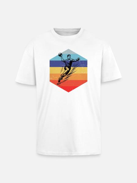 In a nutshell, men's handball - Unisex Oversized Heavyweight T-shirt - white