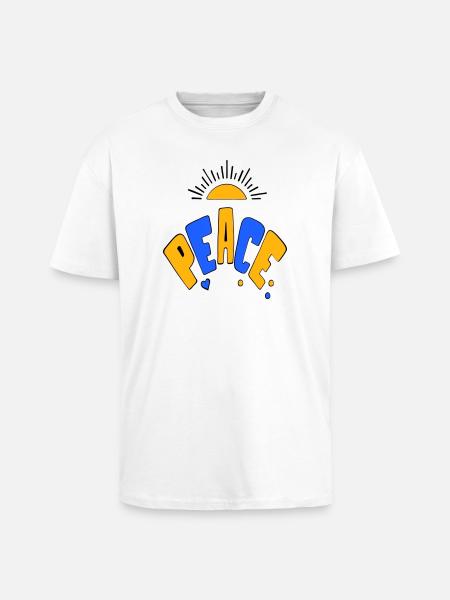 Peace - Unisex Oversized Heavyweight T-shirt - white