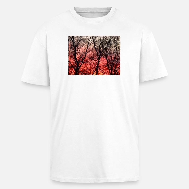 Abendrot_1 - Oversized Heavyweight Unisex T-Shirt - Weiß