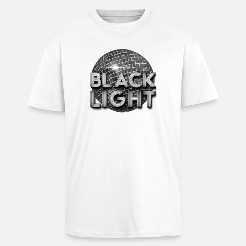 Schwarzes Licht Retro-Disco - Oversized Heavyweight Unisex T-Shirt - Weiß