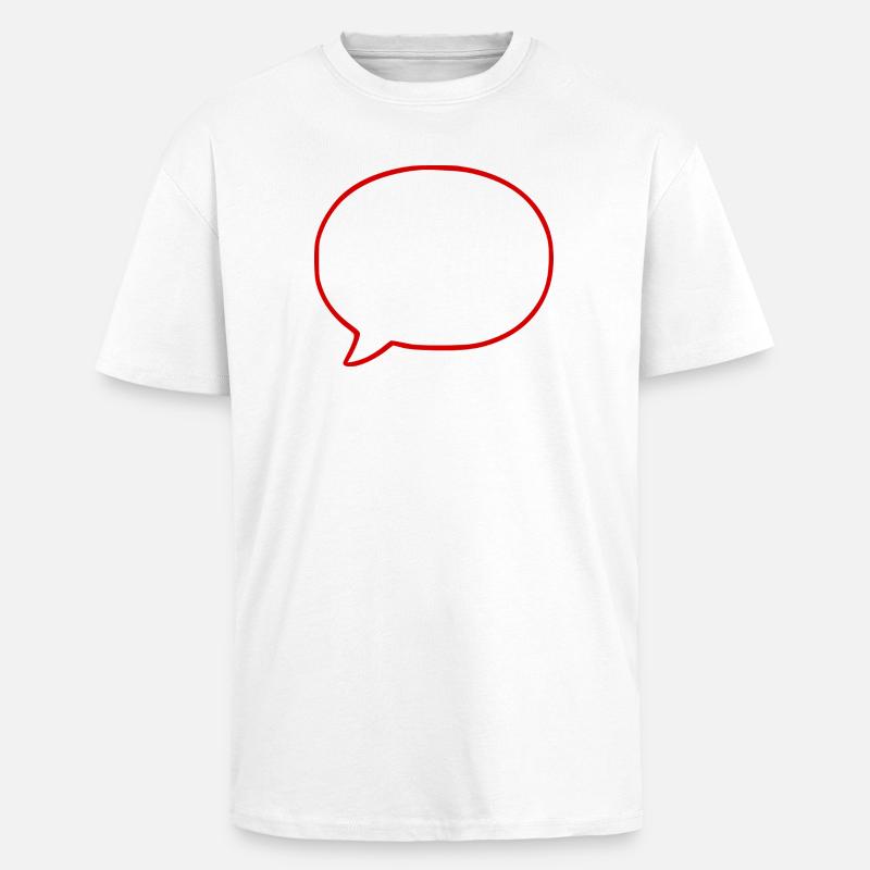 Personalize your own speech bubble comic - Unisex Oversized Heavyweight T-shirt - white