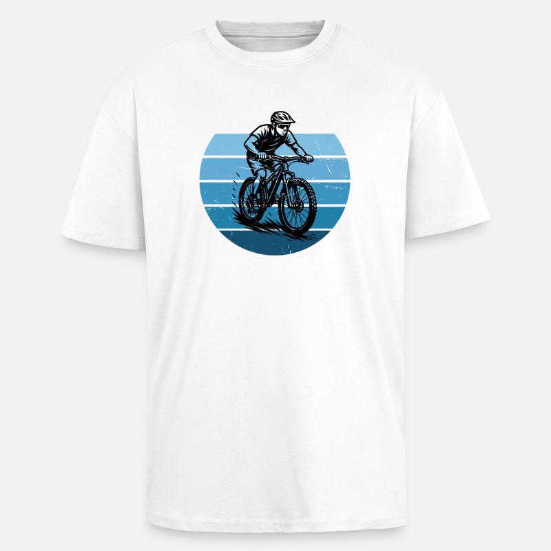 Déclaration directe sur le VTT - T-shirt unisexe oversize épais - blanc