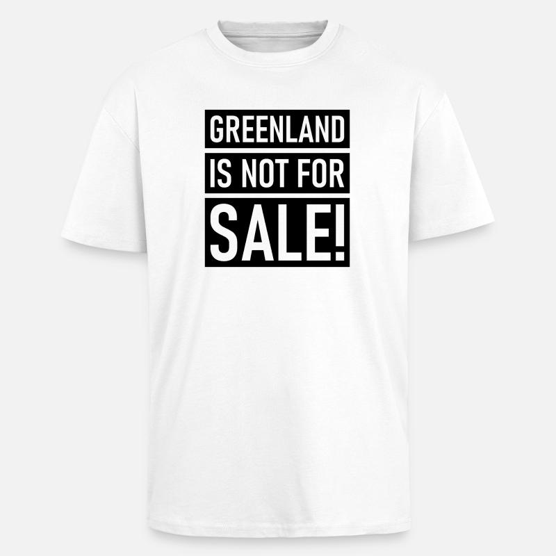 Grønland er ikke til salg - Grønland - Danmark - Unisex oversized heavyweight t-shirt - hvid