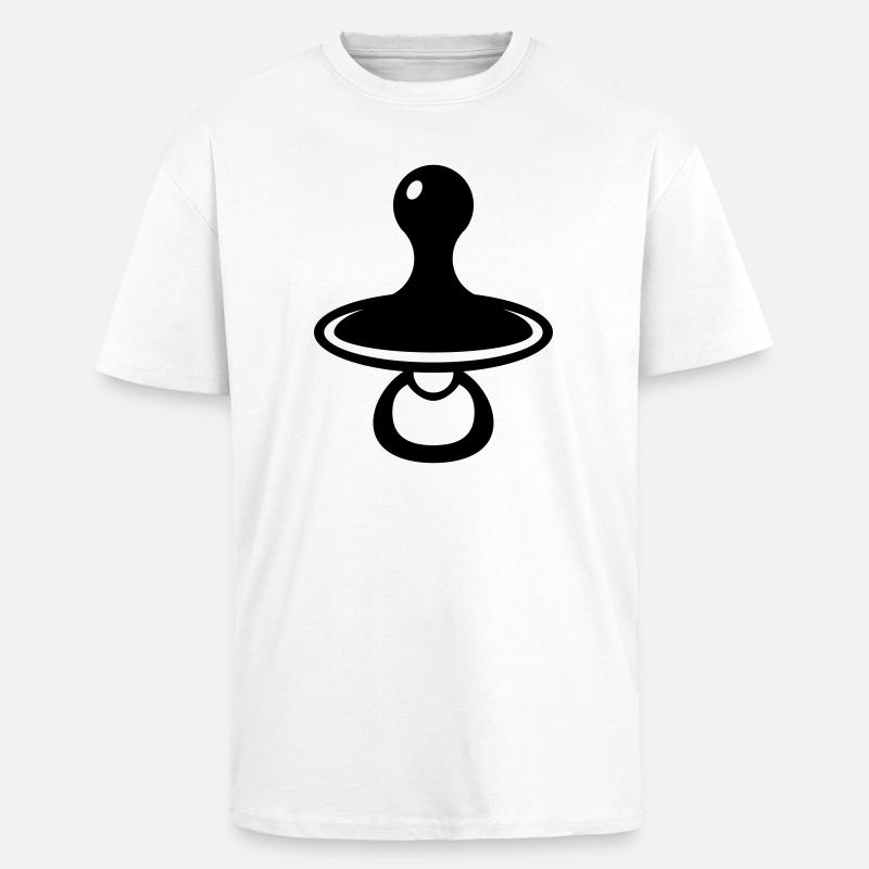 Babyschnuller - Oversized Heavyweight Unisex T-Shirt - Weiß