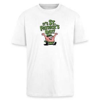 Kartoffelspaß St Patrick's Day - Oversized Heavyweight Unisex T-Shirt - Weiß - Vorne - Alina (178cm) & Michal (187cm)