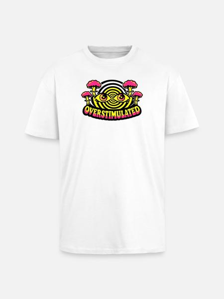 Overstimulated Psychedelic Eyes - Unisex Oversized Heavyweight T-shirt - white