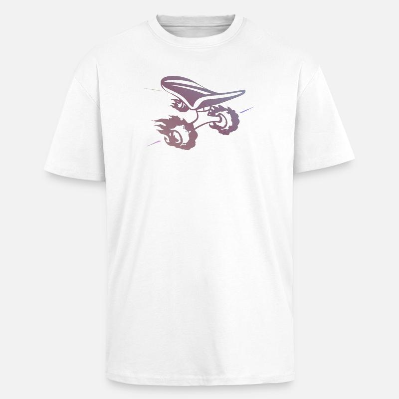 Gradient skateboard Silhouette Ride - Oversized Heavyweight Unisex T-Shirt - Weiß