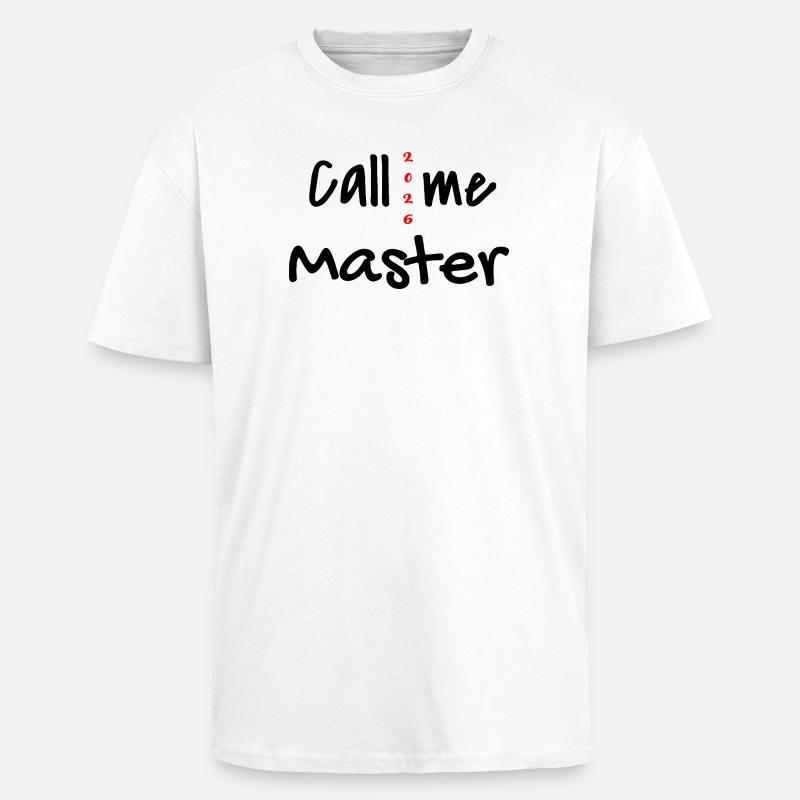 Master 2026 Diplôme - T-shirt unisexe oversize épais - blanc