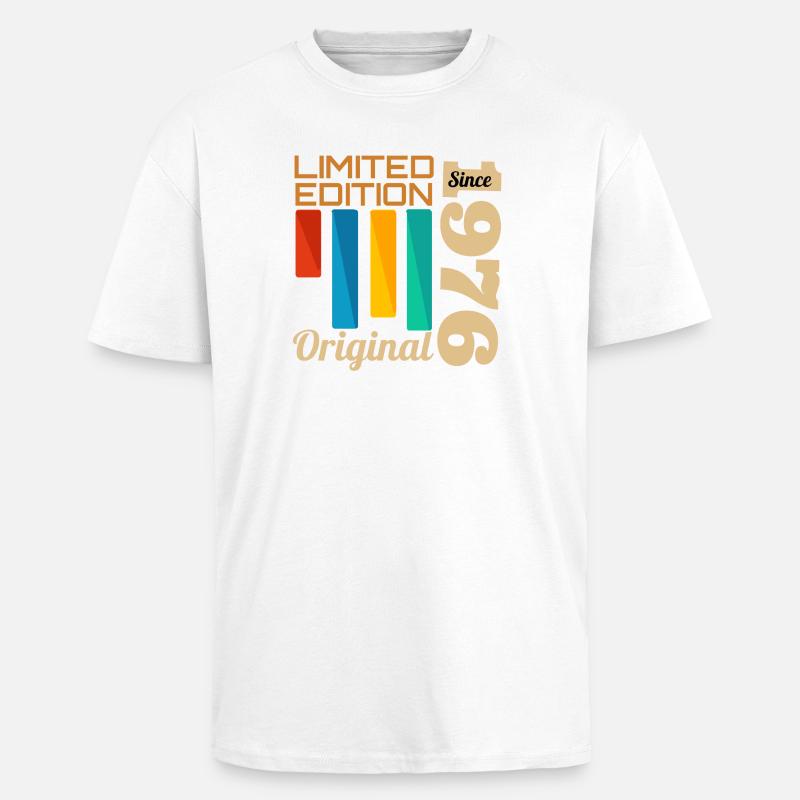 Edition Limitée Original 1976 Anniversaire  - T-shirt unisexe oversize épais - blanc