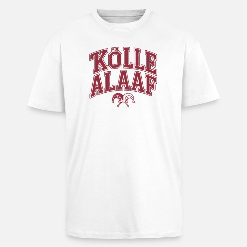 Kölle Alaaf - Unisex oversized t-shirt i kraftig kvalitet - vit