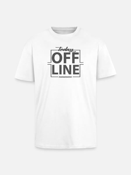 Today Offline Design Statement Saying Minimal - Unisex Oversized Heavyweight T-shirt - white