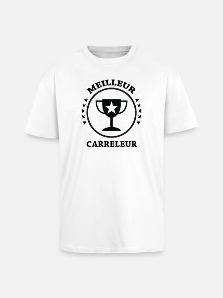 Best Tiler - Unisex Oversized Heavyweight T-shirt - white