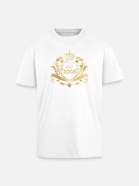 18th Birthday Semper Verum - Established 03/2008 - Unisex Oversized Heavyweight T-shirt - white