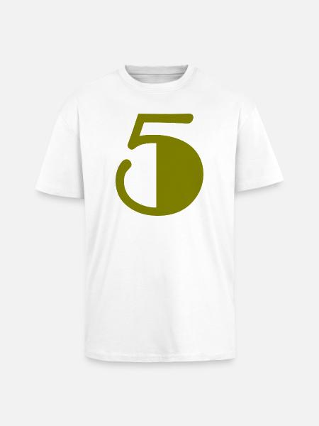 5. ANNIVERSAIRE. 5 ANS. 5e ANNIVERSAIRE - T-shirt unisexe oversize épais - blanc
