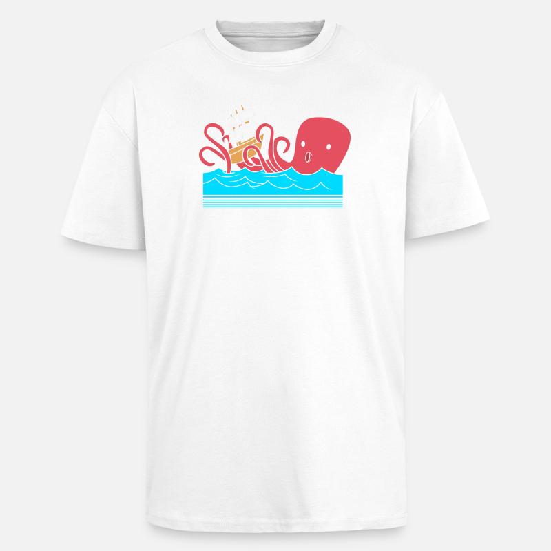 Octopus Octopus Octopus Octopus Squid - Unisex Oversized Heavyweight T-shirt - white