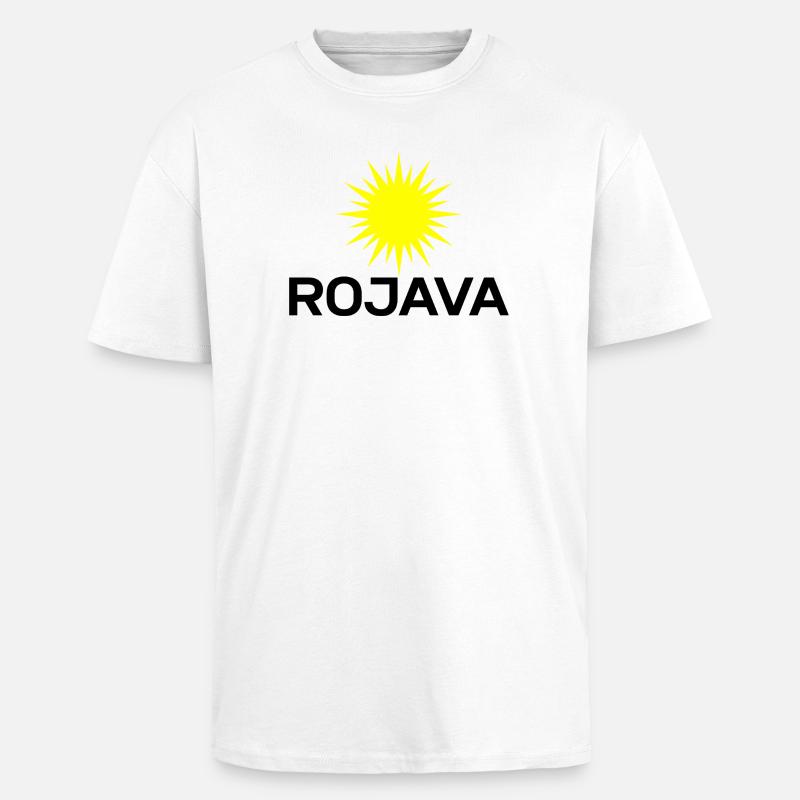 Rojava - Oversized Heavyweight Unisex T-Shirt - Weiß