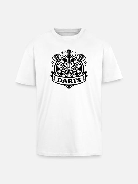 Darts Sport Dartscheibe - Oversized Heavyweight Unisex T-Shirt - Weiß