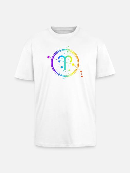 Widder-Horoskop, Tierkreiszeichen und Astrologie - Oversized Heavyweight Unisex T-Shirt - Weiß