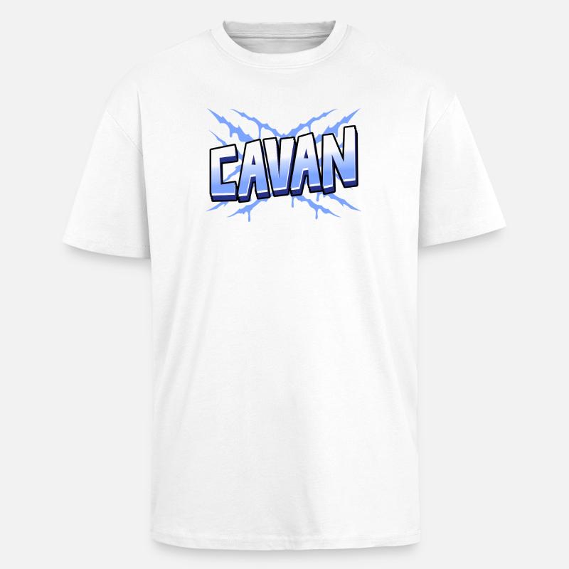 Comté de Cavan, Irlande - T-shirt unisexe oversize épais - blanc