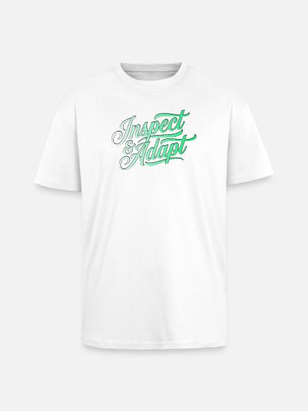 Inspect & Adapt, Agile Coach Scrum Shirt - Unisex Oversized Heavyweight T-shirt - white