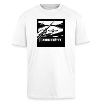 Behind the scenes - Unisex Oversized Heavyweight T-shirt - white - Front - Alina (178cm) & Michal (187cm)