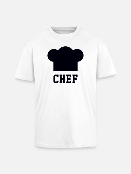 Chef Toque - Kitchen - Cook - Unisex Oversized Heavyweight T-shirt - white