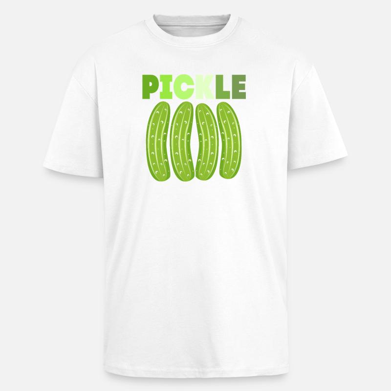 Cornichon concombre - T-shirt unisexe oversize épais - blanc