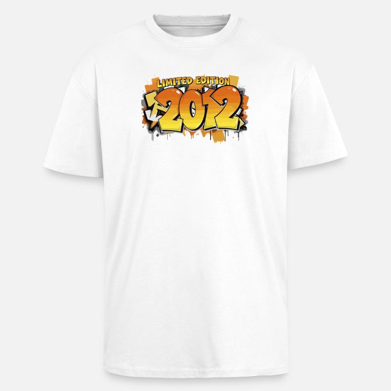 Édition limitée 2012 Graffiti - T-shirt unisexe oversize épais - blanc