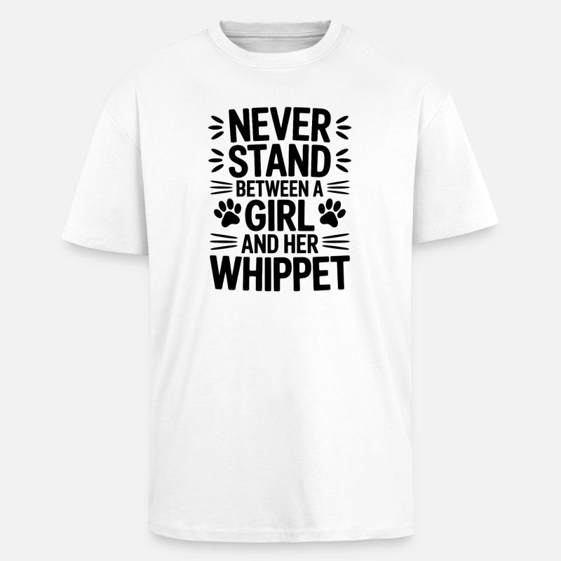 Whippet Sprüche Hund Lustiges Whippet Geschenk - Oversized Heavyweight Unisex T-Shirt - Weiß