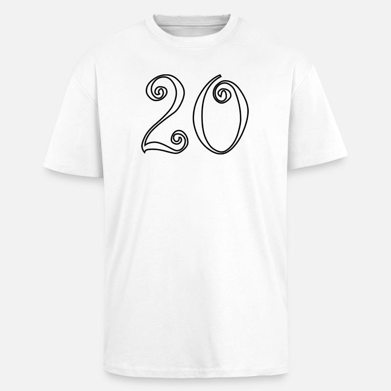 ANNIVERSAIRE. HAPPY BIRTHDAY. JOYEUX ANNIVERSAIRE. - T-shirt unisexe oversize épais - blanc