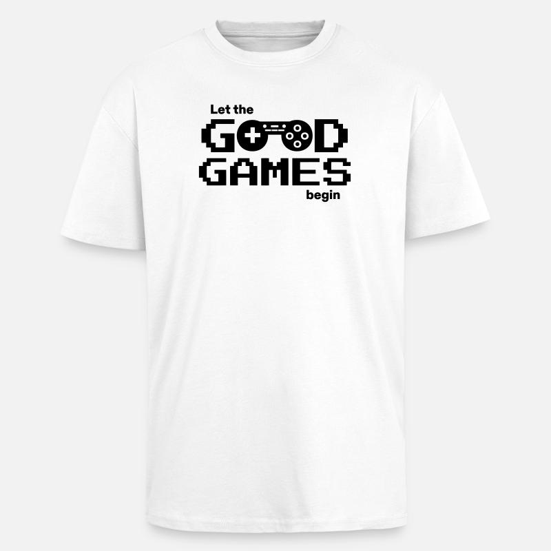 Let the good games begin – Pixel-Controller - Oversized Heavyweight Unisex T-Shirt - Weiß