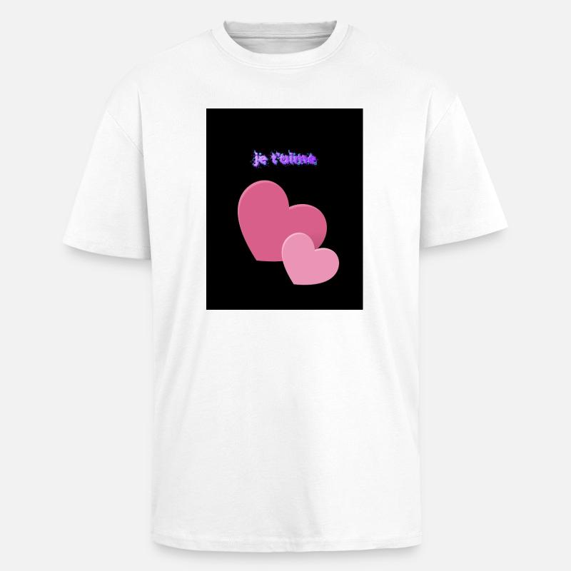 Ich liebe dich - Oversized Heavyweight Unisex T-Shirt - Weiß