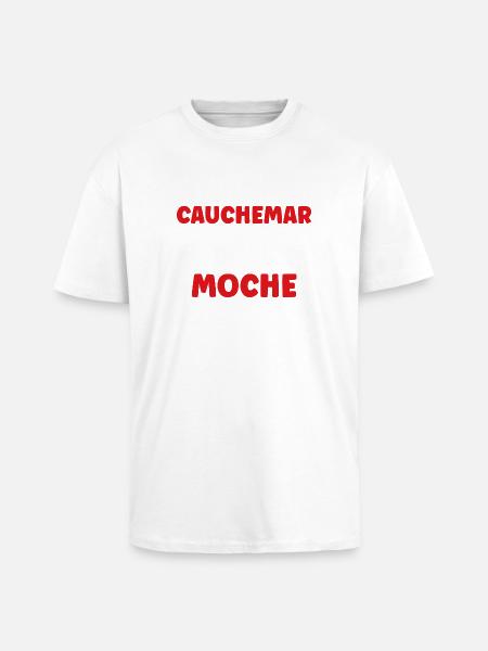 Cauchemar: J'étais moche - T-shirt unisexe oversize épais - blanc