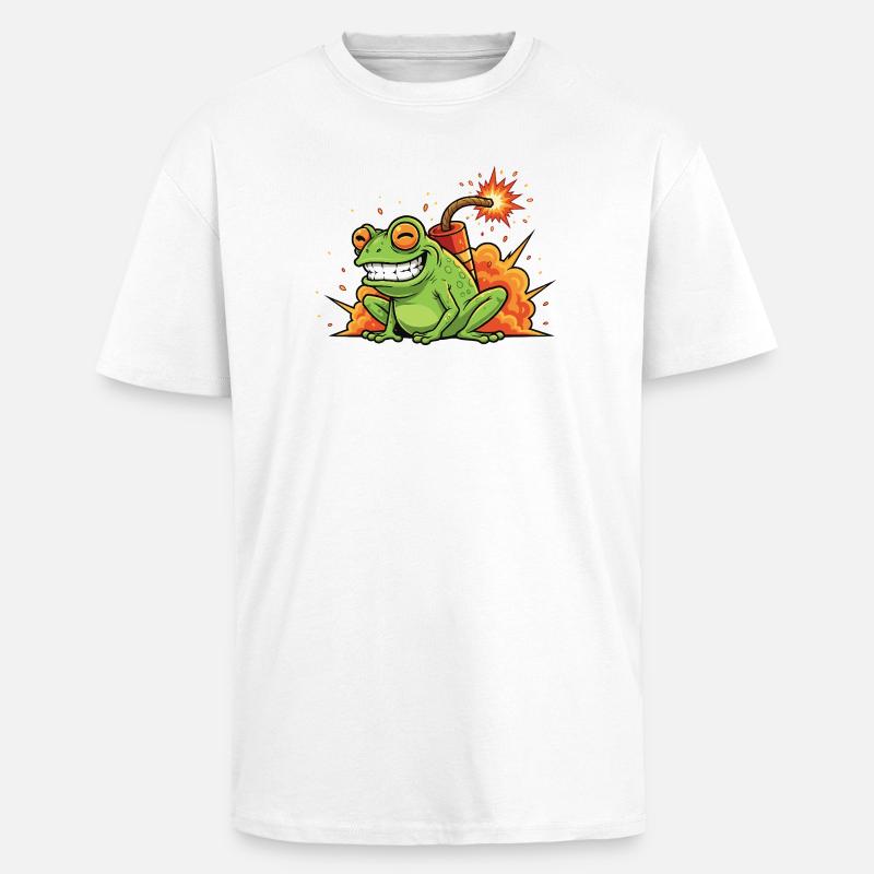 Firecracker Spark Fun - Unisex Oversized Heavyweight T-shirt - white