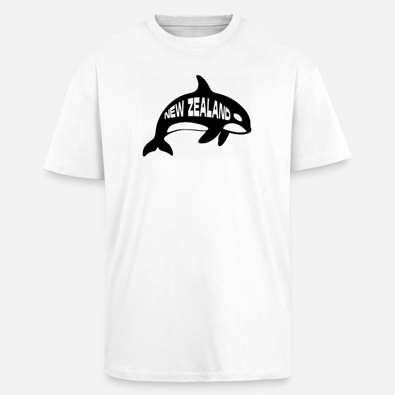 Orca della Nuova Zelanda - T-shirt unisex oversize pesante - bianco
