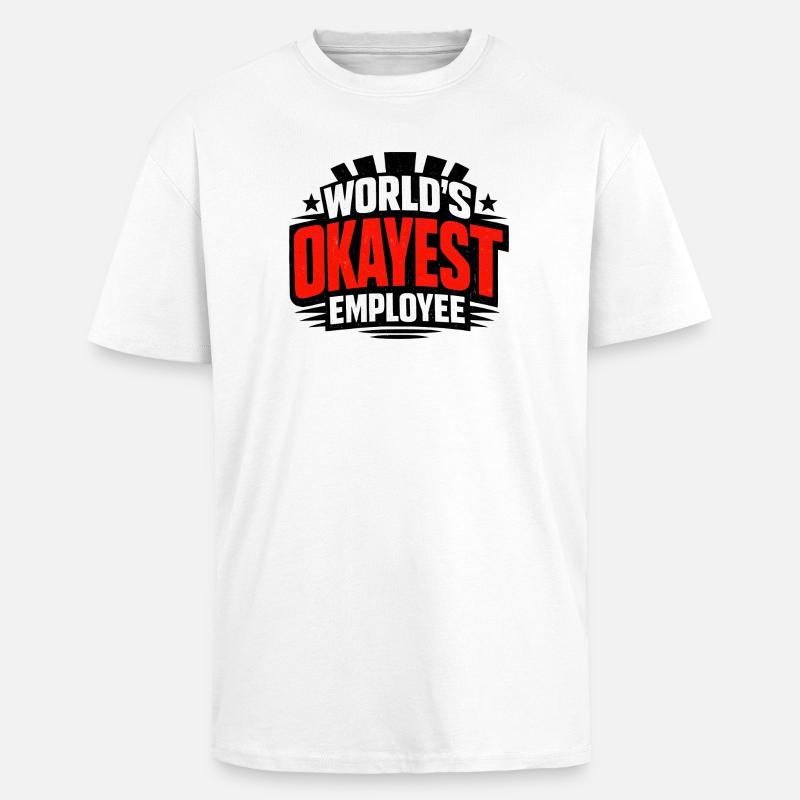 Der beste Mitarbeiter der Welt - Oversized Heavyweight Unisex T-Shirt - Weiß
