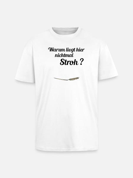 kein Stroh - Oversized Heavyweight Unisex T-Shirt - Weiß