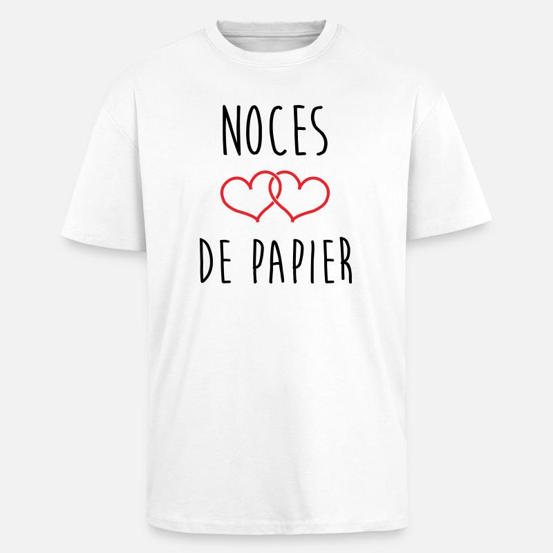 Papierhochzeit: 37 Jahre Ehe - Oversized Heavyweight Unisex T-Shirt - Weiß