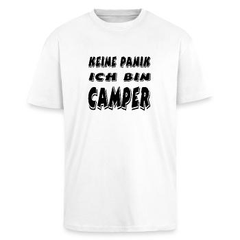 Camper - Oversized Heavyweight Unisex T-Shirt - Weiß - Vorne - Alina (178cm) & Michal (187cm)